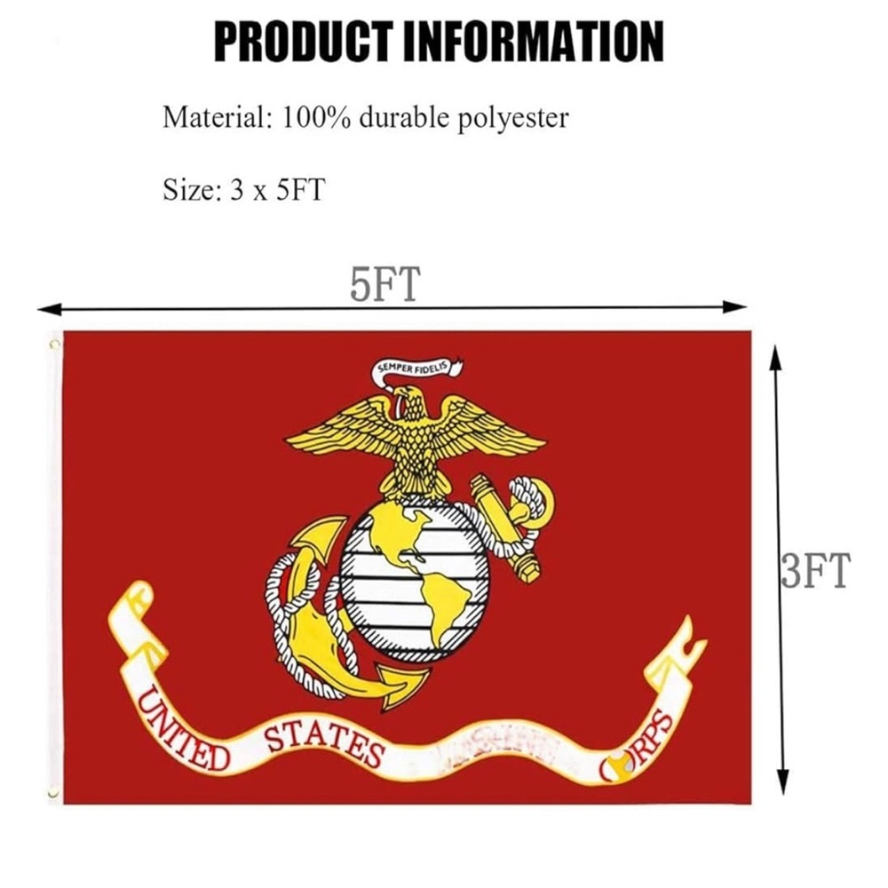 United States Marine Corps Red Flag - Picture 3 of 6